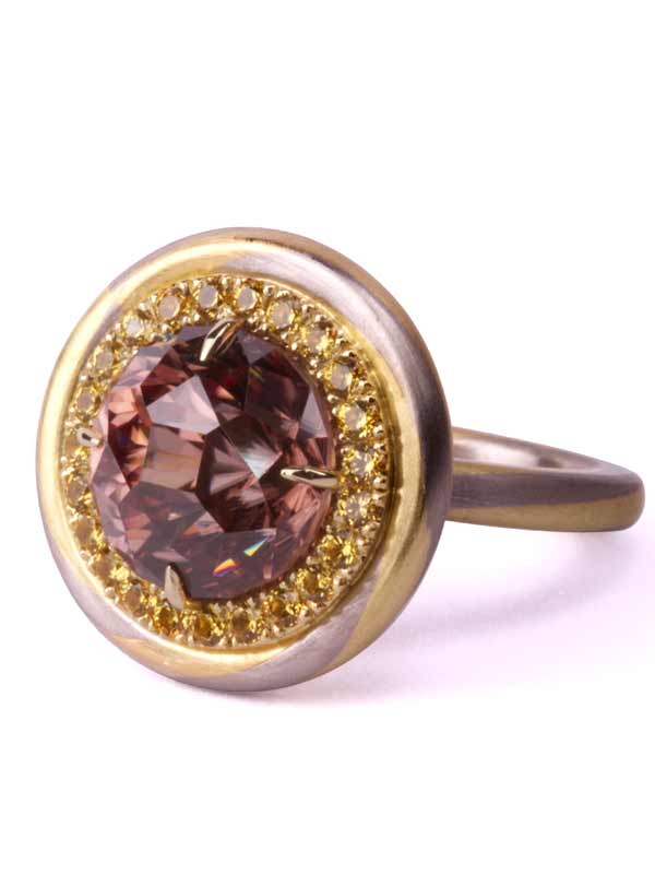 Candy Gold Ring Sherry Zircon