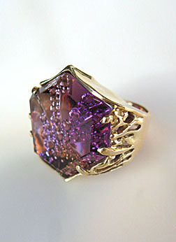 Tourmaline platinum and diamond ring