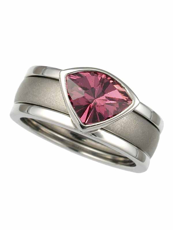 Custom Sapphire and Diamond Palladium Engagement ring by Krikawa Jewelry Designs