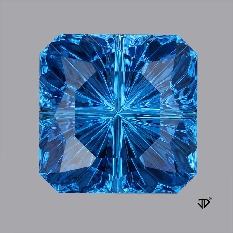 London Blue Topaz Gemstone 11.61ct  John Dyer/Precious Gemstones Co 