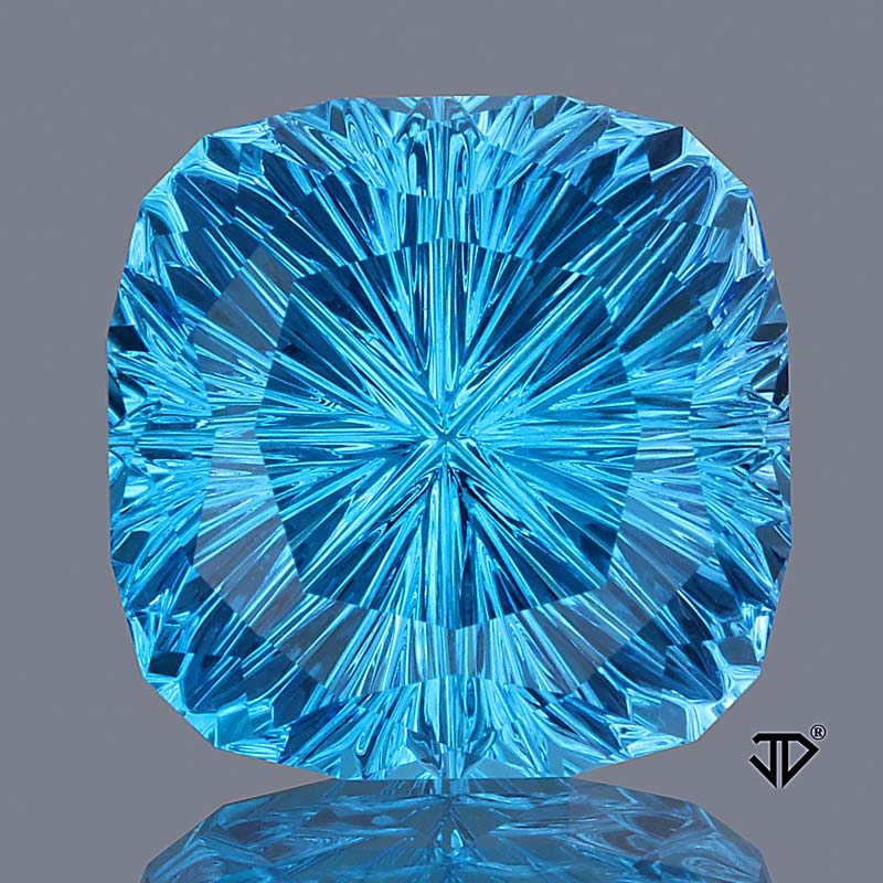 Swiss Blue Topaz Starbrite™ Cut 8.14 carats | John Dyer Gems