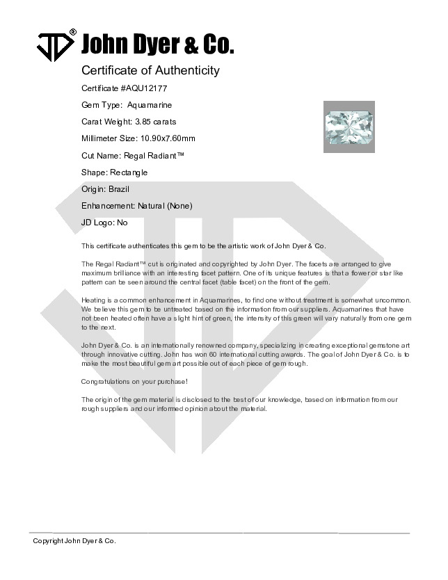 Certificate of Authenticity