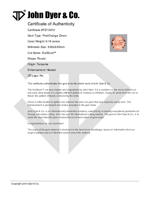 Certificate of Authenticity