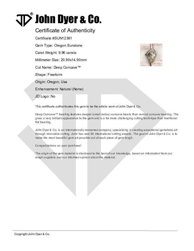 Certificate of Authenticity