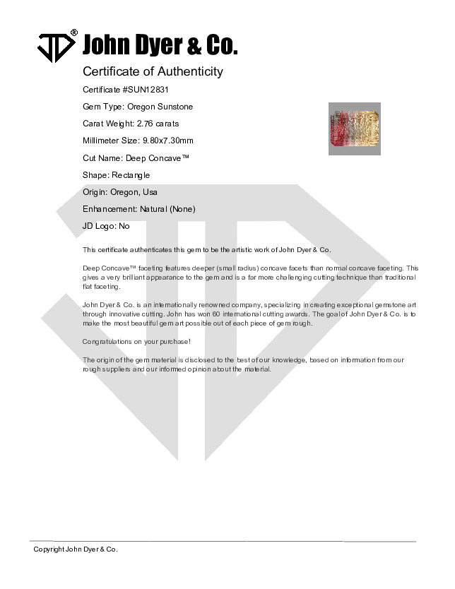 Certificate of Authenticity