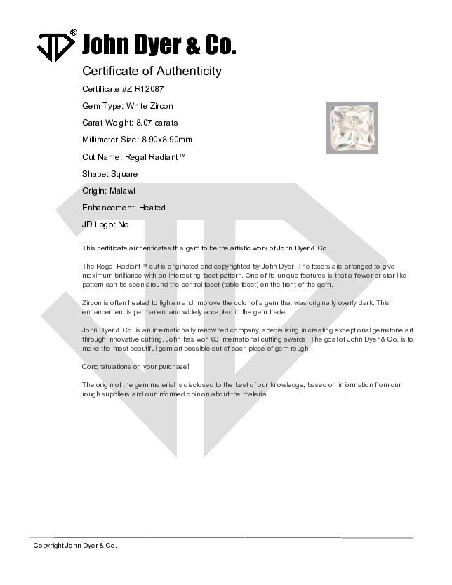 Certificate of Authenticity