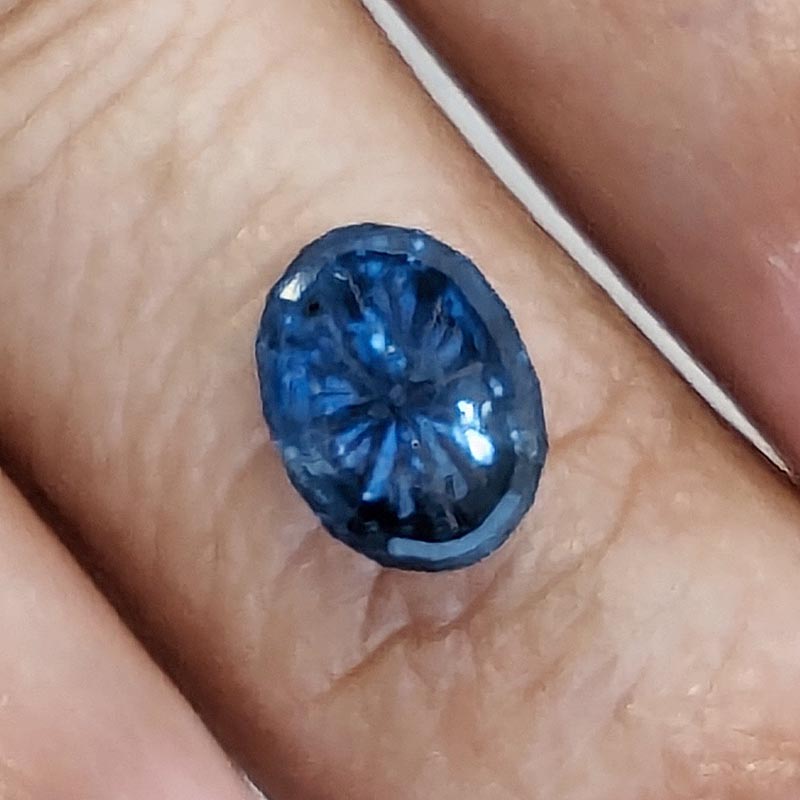 Blue Montana Sapphire view 2