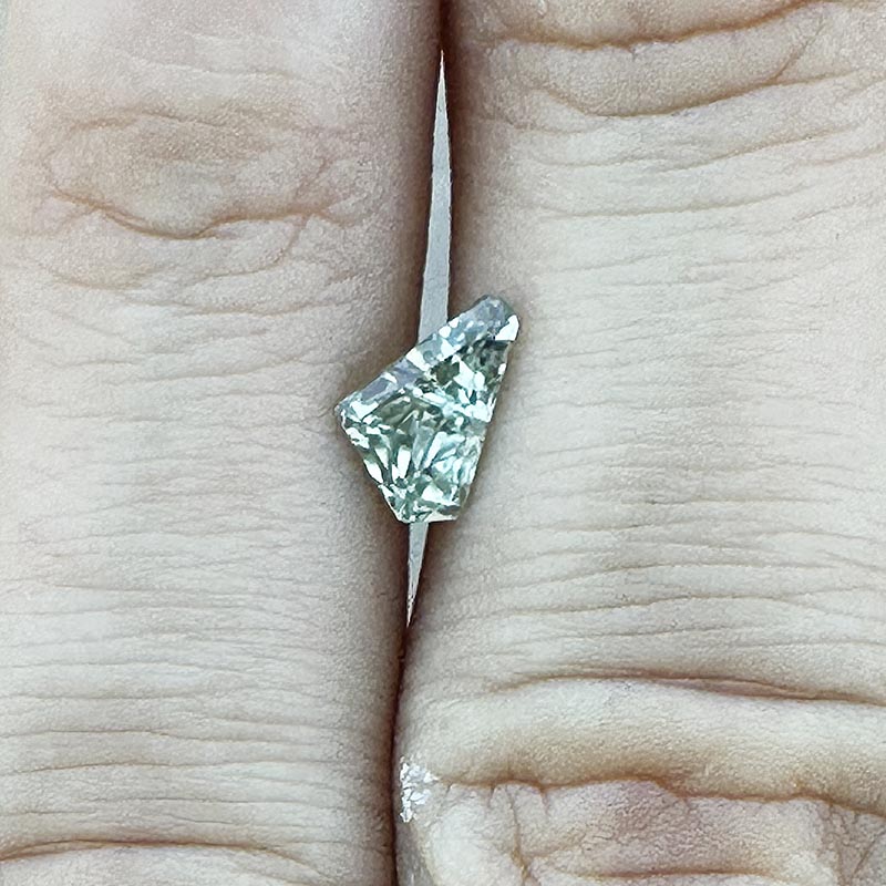 Pale Green Montana Sapphire view 2