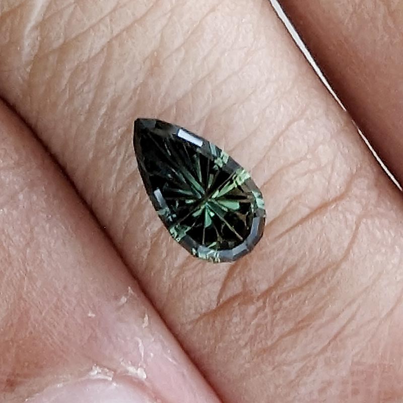 Green Australian Sapphire view 2