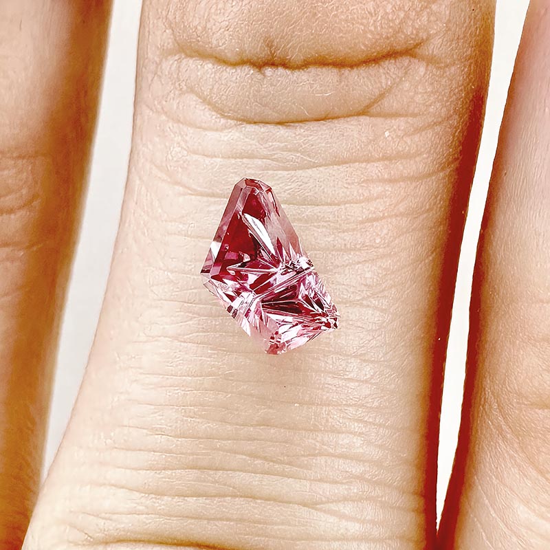 Reddish Pink Sapphire view 2
