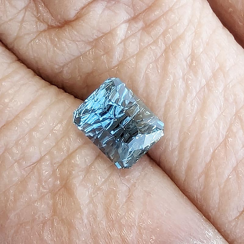 Teal Unheated Montana Sapphire view 2