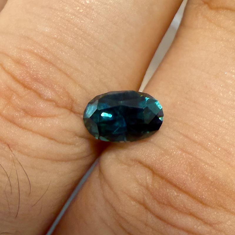 Teal Australian Sapphire view 2