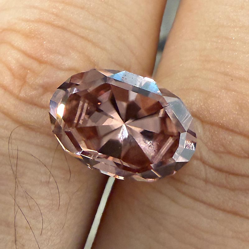 Pink/Brown Zircon view 2