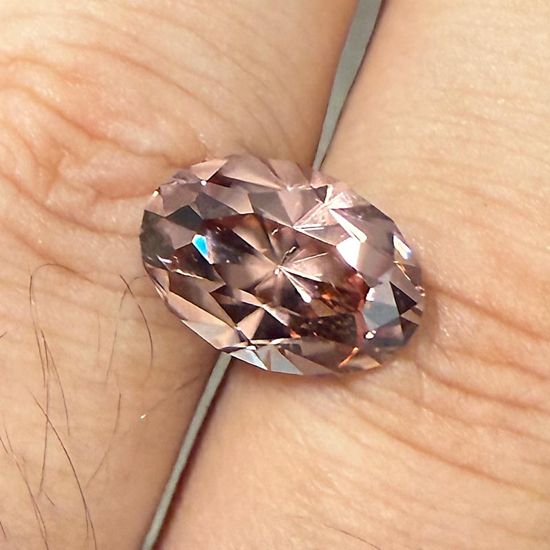 Pink/Brown Zircon view 2