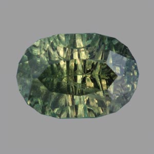 Green Parti Color Australian Sapphire gemstone